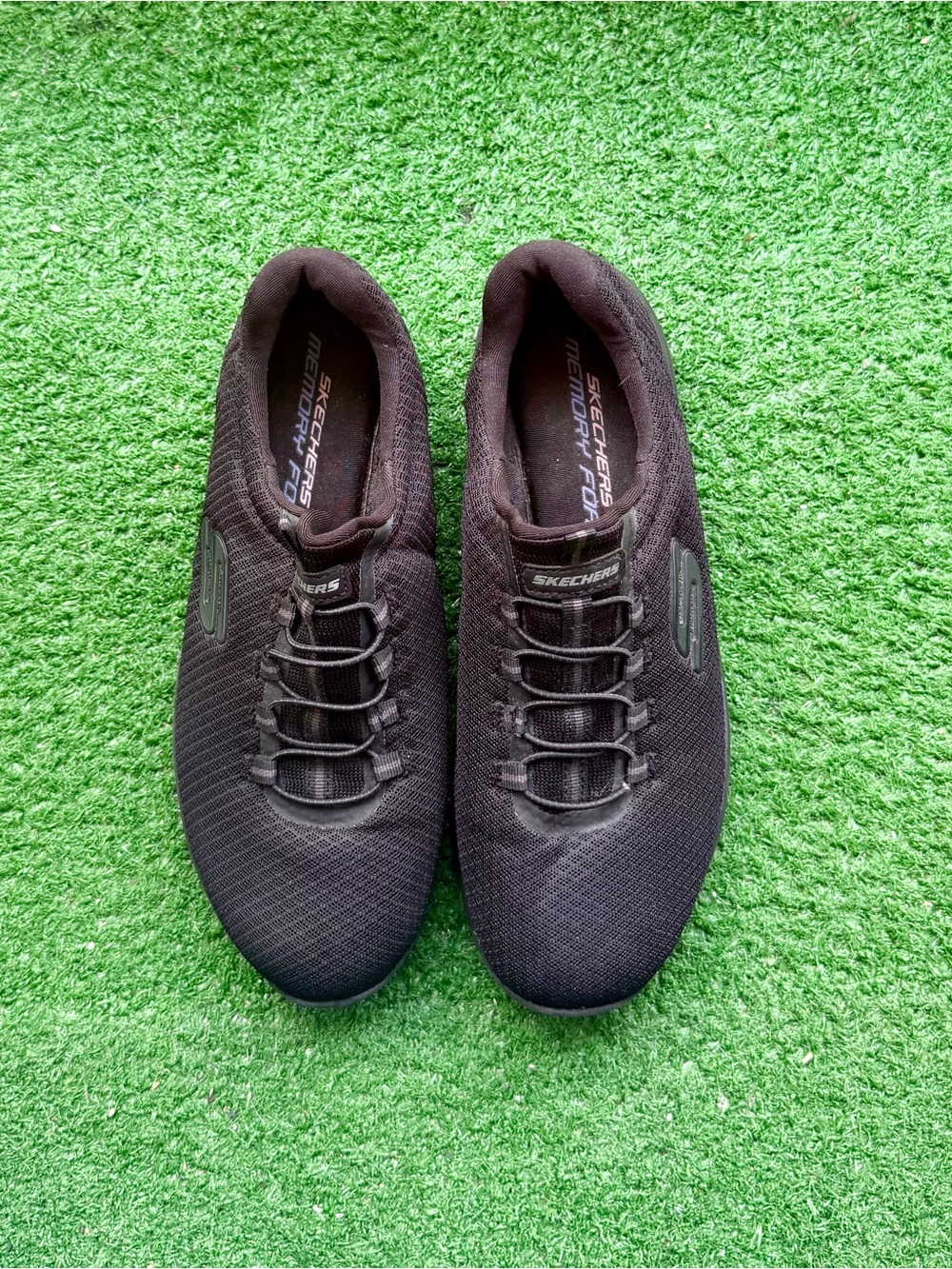 Skechers Black Bungee Slip-On Memory Foam Walking Sneakers Women's US 9